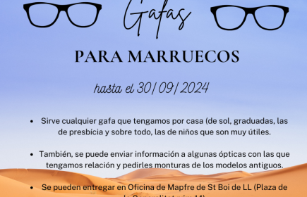 CAMPAÑA RECOGIDA DE GAFAS PARA MARRUECOS -30/09/2024